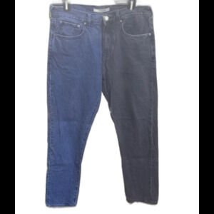 PacSun Nash Rigid 2 Tone Denim Jeans Mens 32 Blue/Gray Slim Taper Leg 80s Retro